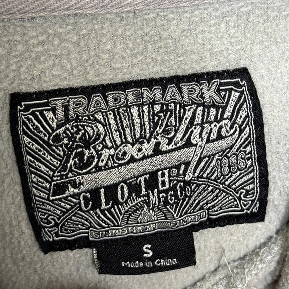 Brooklyn clothing Mens pull over gray long sleeve Emoji Drip hoodie size Small - Picture 5 of 11